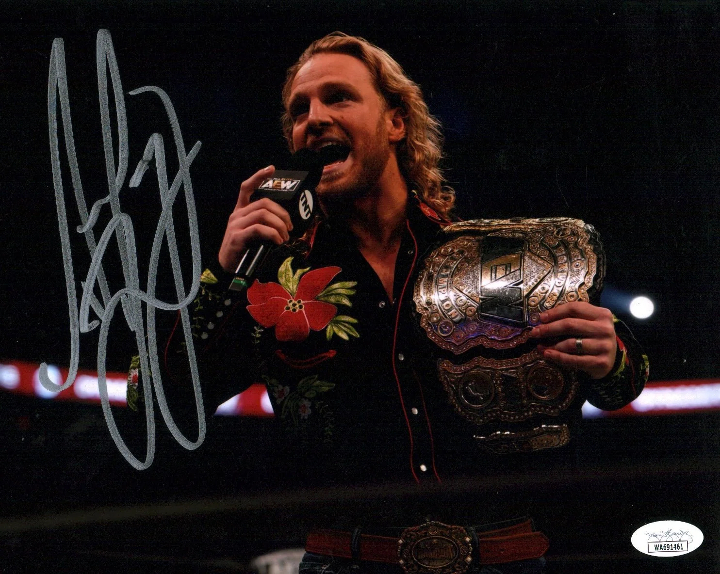 Adam Page Hangman AEW Wrestling 8x10 Signed Photo JSA Certified Autograph