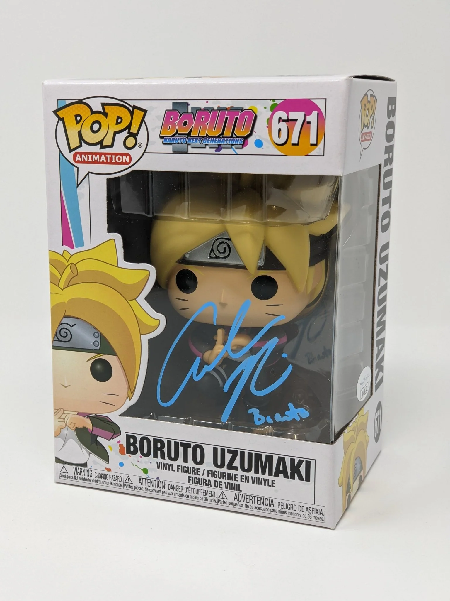 Amanda C. Miller Boruto Uzamki #671 Signed Funko Pop JSA Certified Autograph