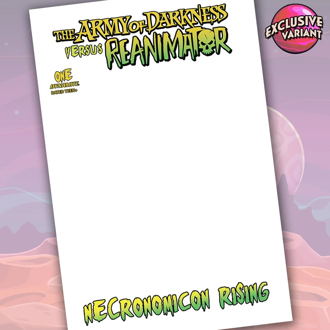 Army of Darkness VS. Reanimator: Necronomicon Rising #1 GalaxyCon  Exclusive Blank Sketch Cover Comic Book