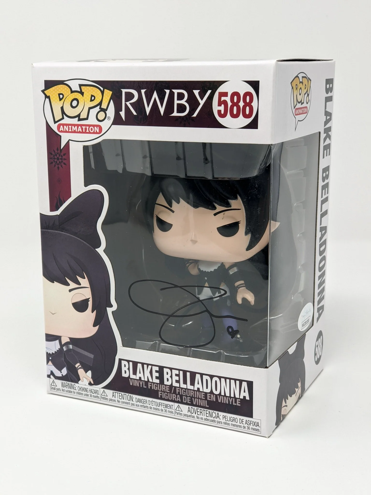 Arryn Zech RWBY Blake Belladonna #588 Signed Funko Pop JSA Certified Autograph