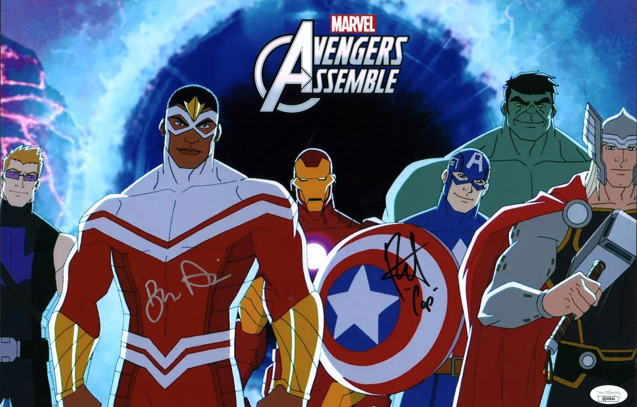 Avengers Assemble 11x17 Photo Poster Signed Smith Robinson Autograph JSA Certified Auto