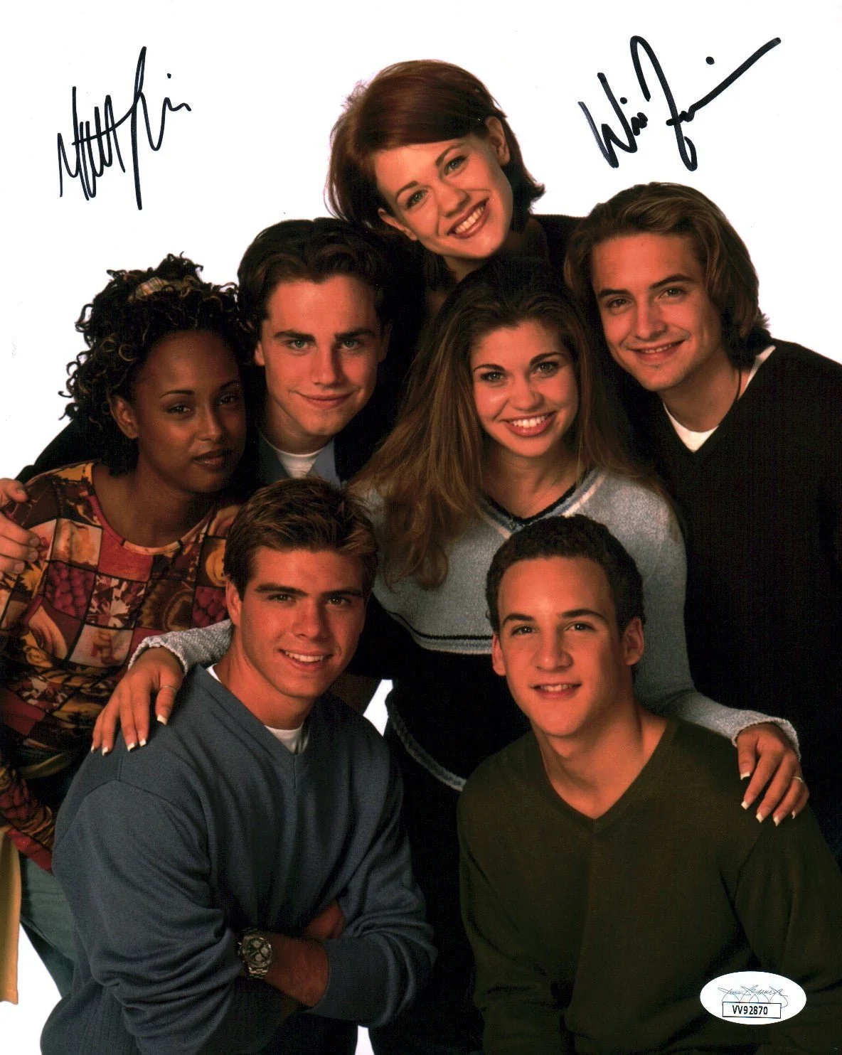 Boy Meets World 8x10 Signed Photo Cast x2 Friedle, Lawrence JSA Certified Autograph