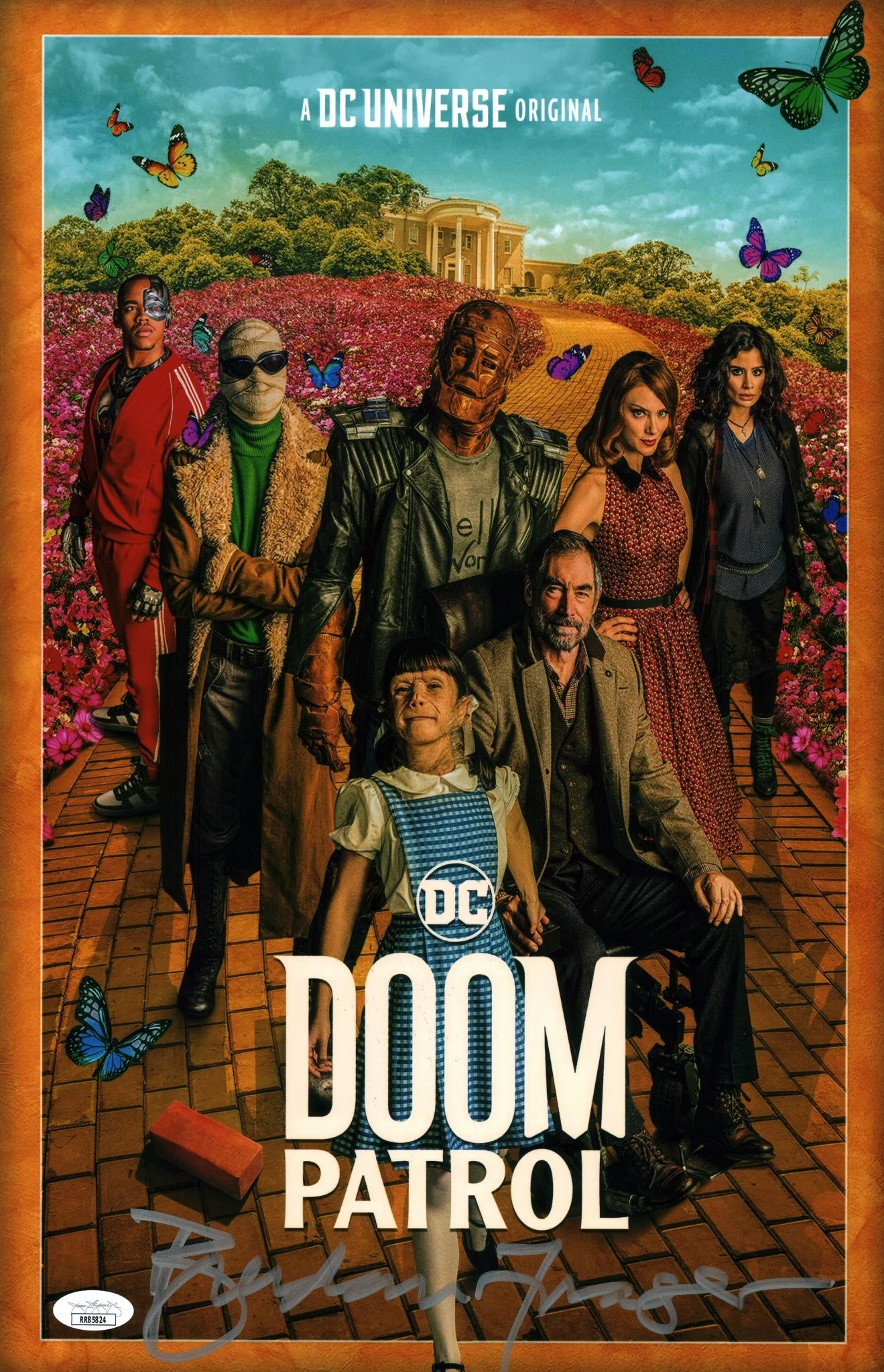 Brendan Fraser Doom Patrol 11x17 Signed Photo Poster JSA Certified Autograph