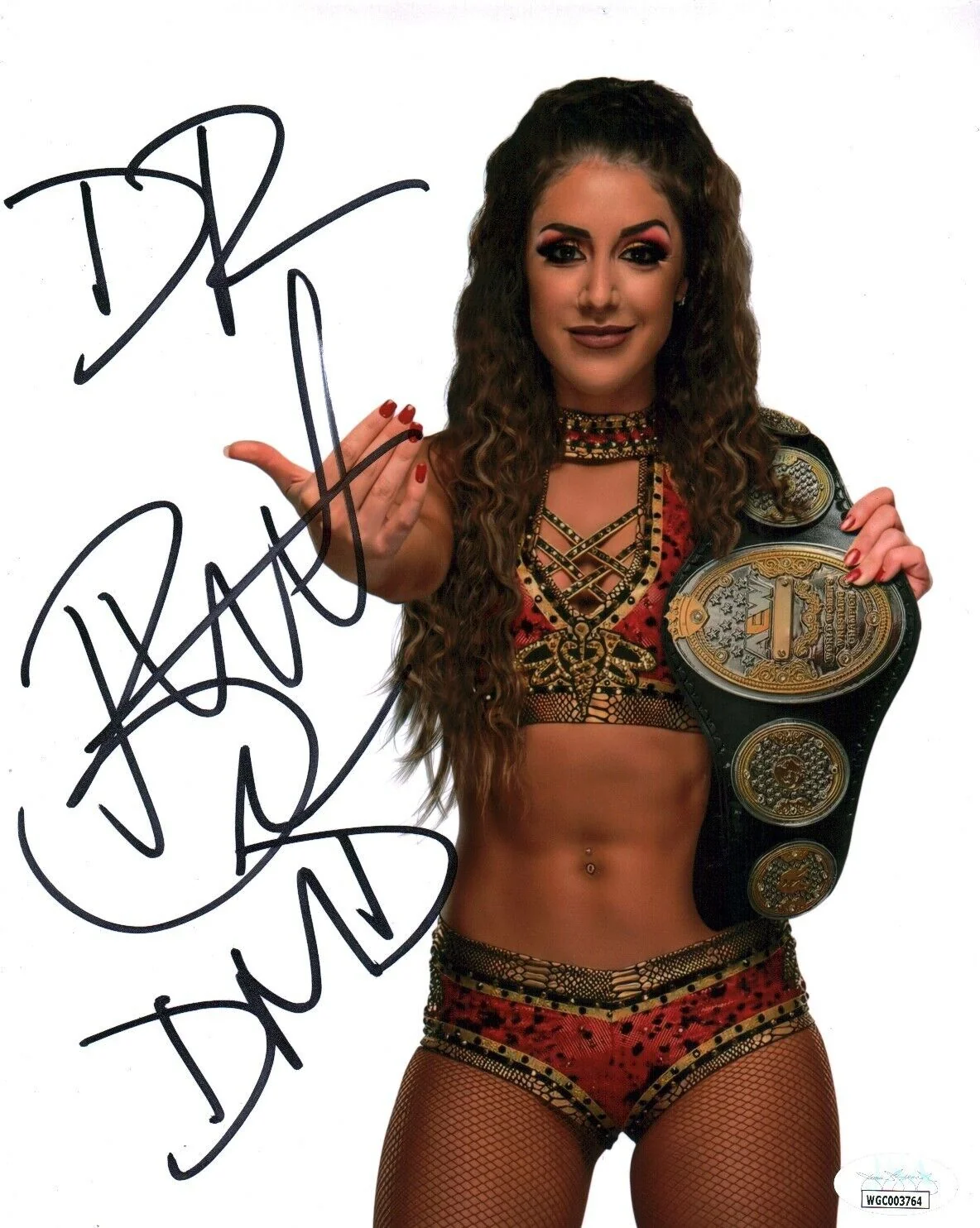 Britt Baker AEW Wrestling 8x10 Signed Photo JSA Certified Autograph