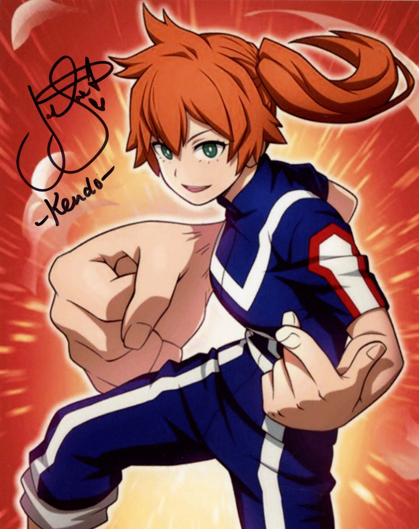 Jad Saxton My Hero Academia 8x10 Signed Photo JSA Certified Autograph