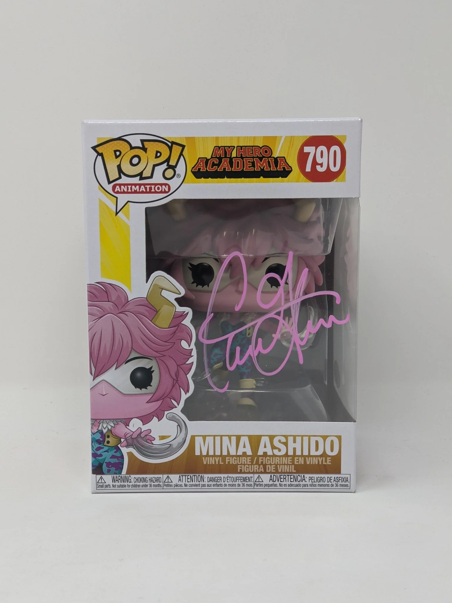 Caitlin Glass My Hero Academia Mina Ashido #790 Signed Funko Pop JSA Certified Autograph - Image 2