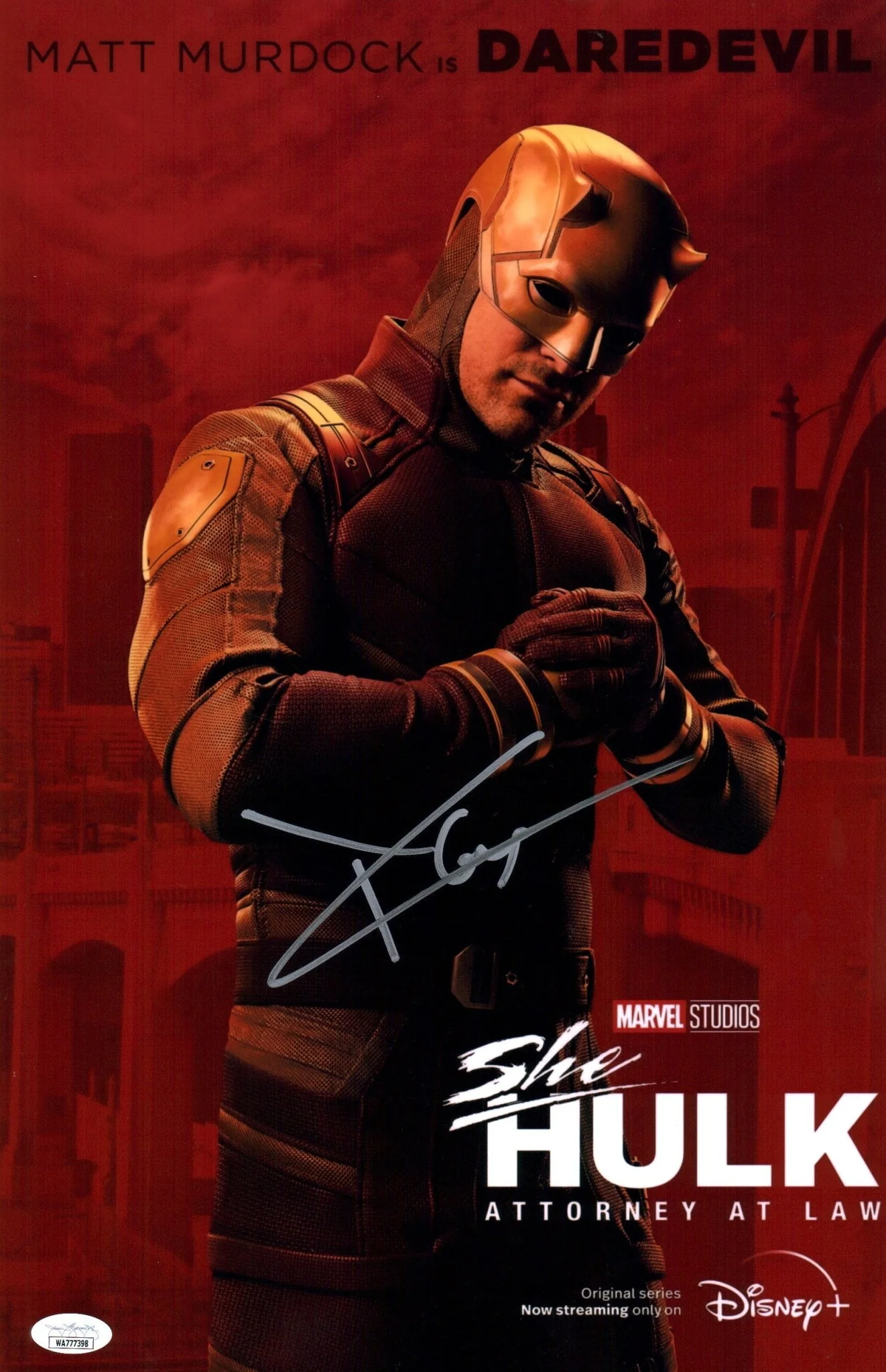 Charlie Cox Daredevil 11x17 Signed Photo Poster JSA Certified Autograph