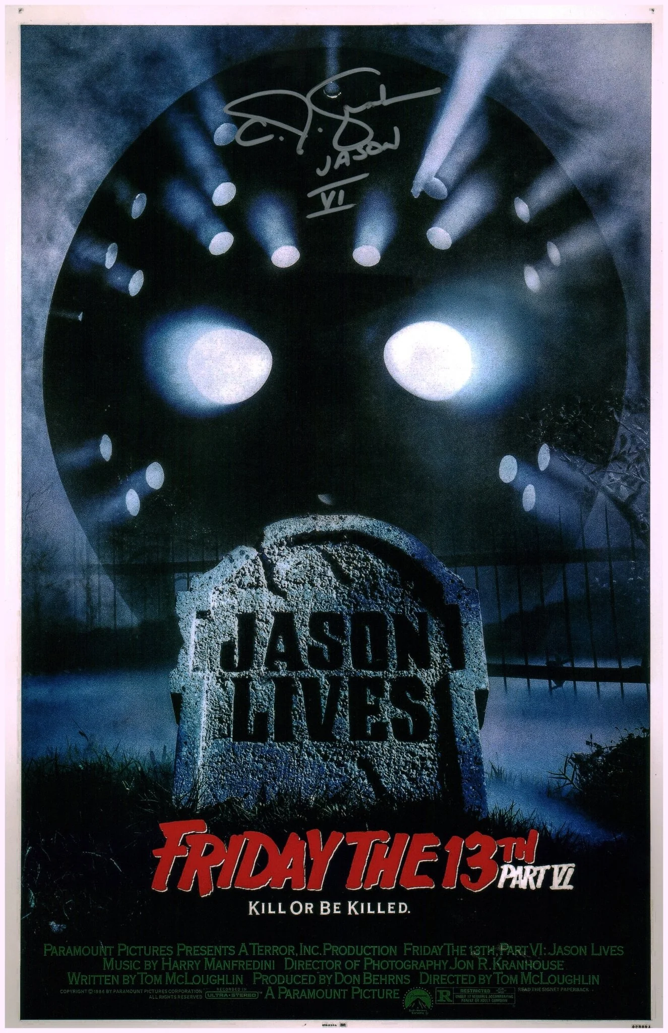 CJ Graham Friday The 13th Part VI  11x17 Signed Photo Poster JSA Certified Autograph