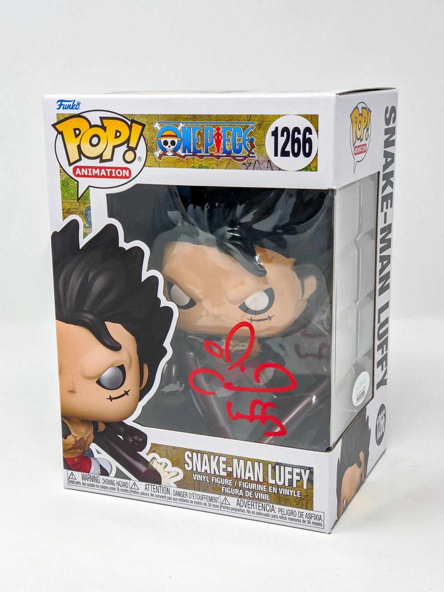 Colleen Clinkenbeard One Piece Snake-Man Luffy #1266 Signed Funko Pop JSA Certified Autograph
