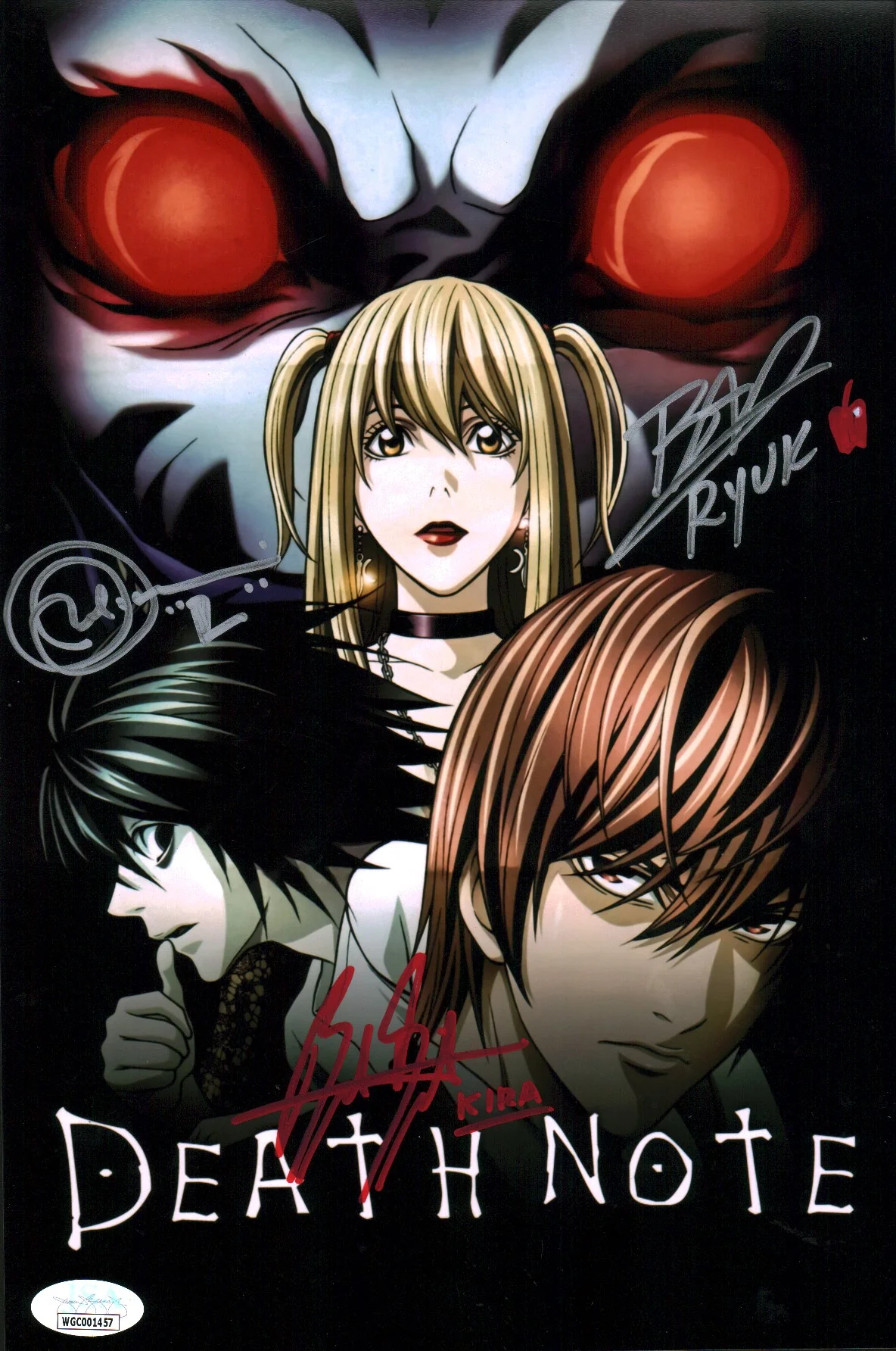 Death Note 11x17 Signed Cast x3 Drummond Juliani Swaile Photo Poster JSA Certified Autograph