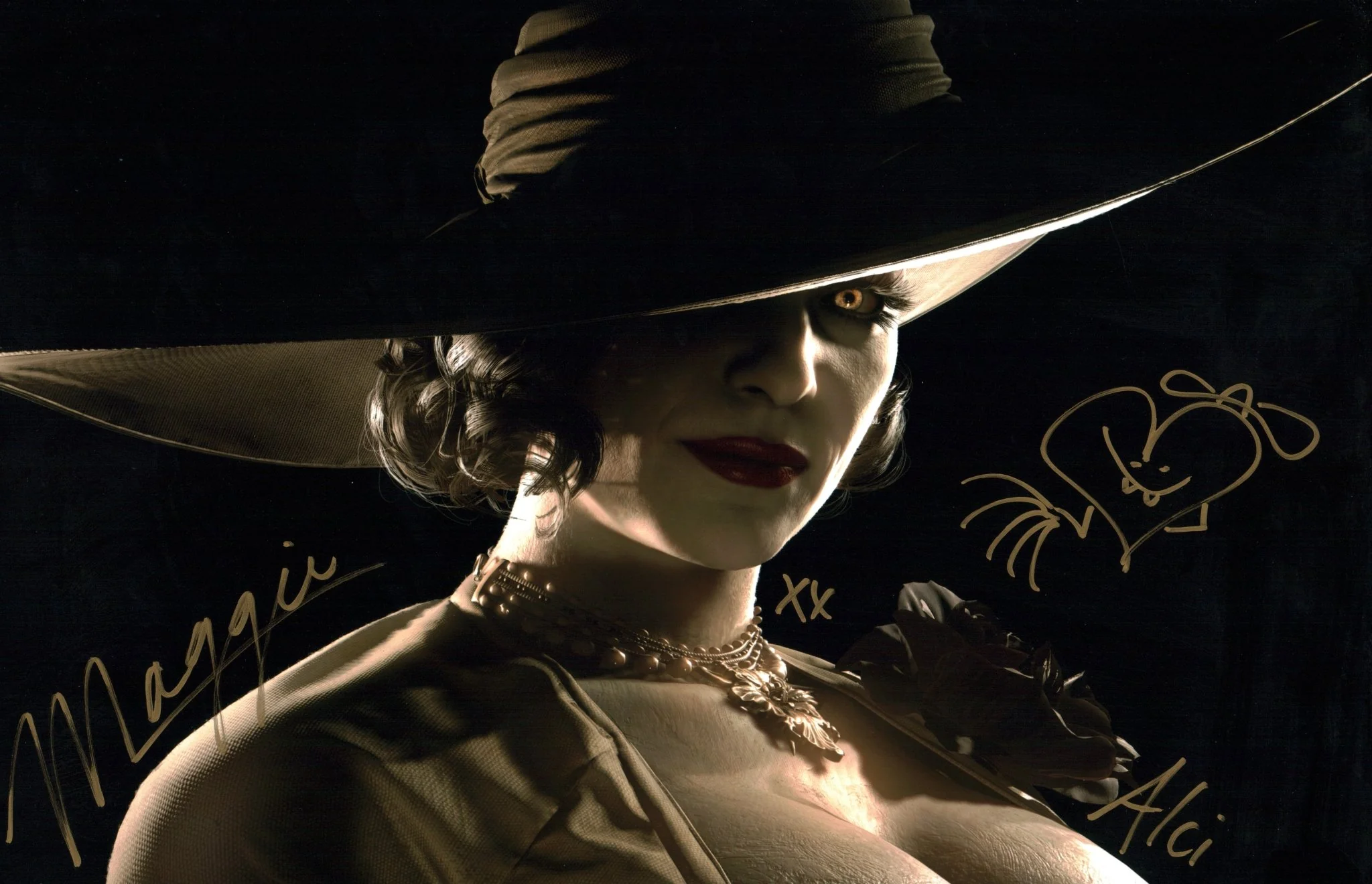 Maggie Robertson Resident Evil 11x17 Signed Photo Poster JSA Certified Autograph