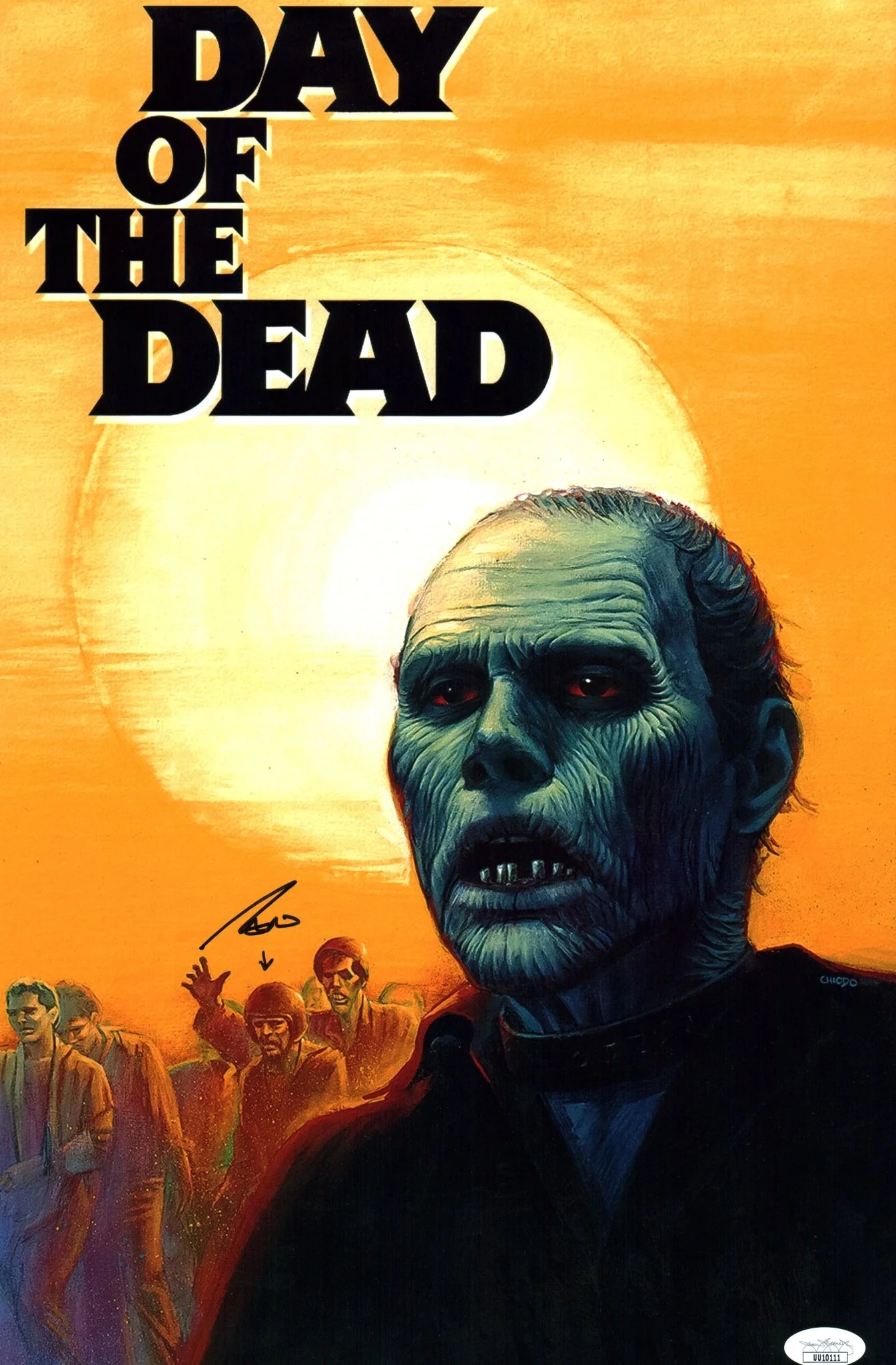 Taso Stavrakis Day of the Dead 11x17 Signed Poster JSA Certified Autograph