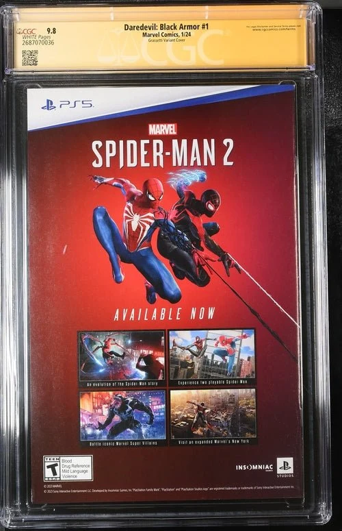 Daredevil: Black Armor #1 Marvel Comics Grassetti Variant CGC Signature Series 9.8 Signed DG Chichester - Image 9