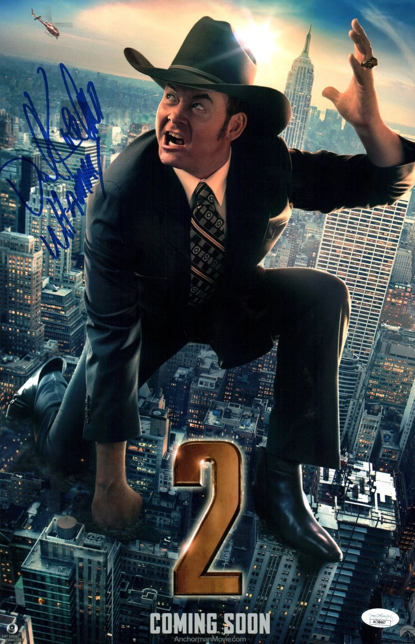 David Koechner Anchorman 11x17 Signed Photo Poster JSA Certified Autograph - Image 2