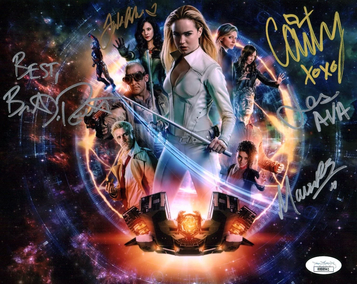 DC Legends of Tomorrow 8x10 Signed Photo Cast x5 Macallan Lotz Routh Richardson Ashe JSA Certified Autograph