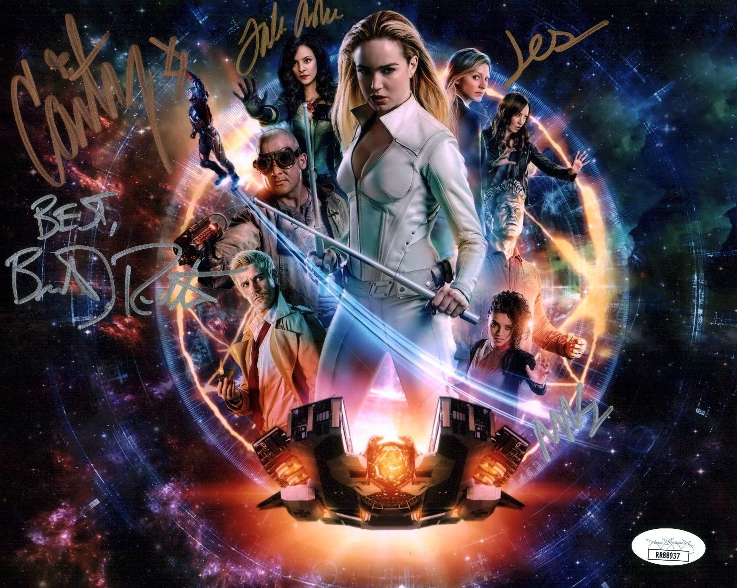 DC Legends of Tomorrow 8x10 Signed Photo Cast x5 Macallan Lotz Routh Richardson Ashe JSA Certified Autograph - Image 5