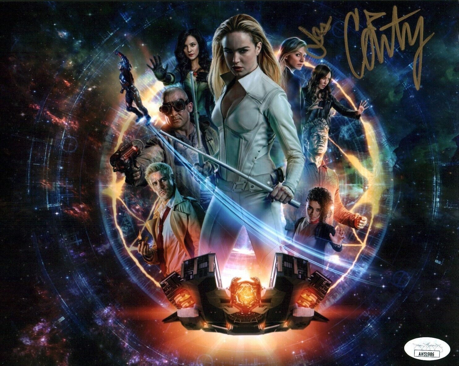 DC Legends of Tomorrow 8x10 Signed Photo Cast x2 Macallan, Lotz JSA Certified Autograph