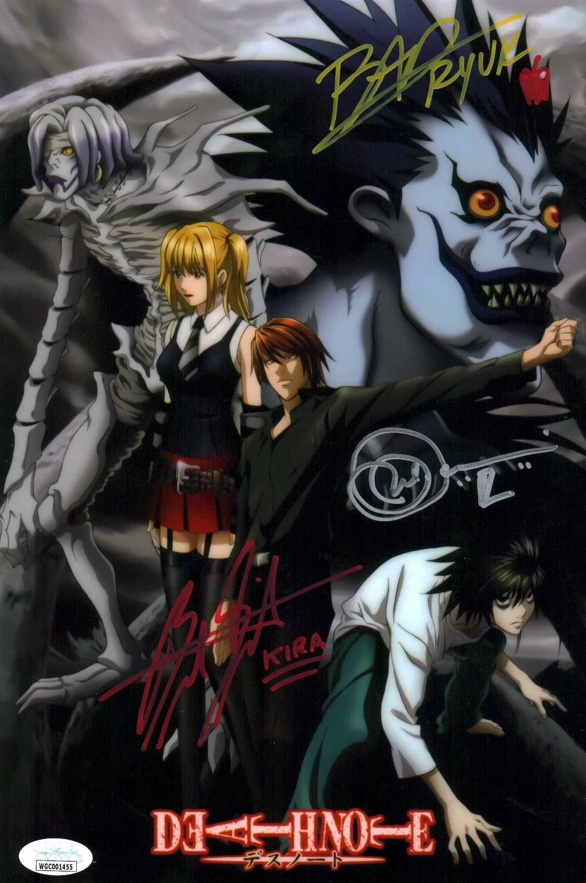 Death Note 8x12 Signed Cast x3 Drummond Juliani Swaile Photo JSA Certified Autograph