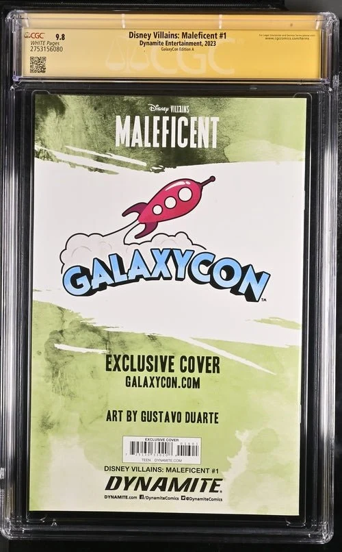 Disney Villains Maleficent #1 GalaxyCon Exclusive Duarte Variant CGC Signature Series 9.8 Signed Gustave Duarte - Image 11