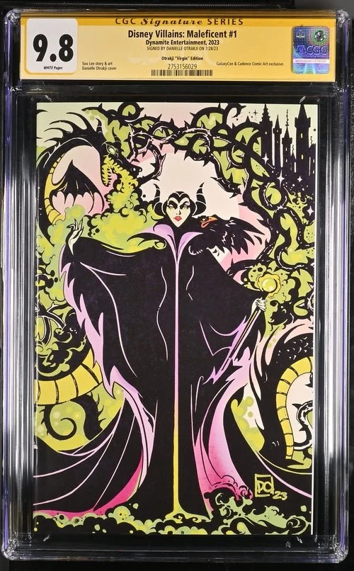 Disney Villains Maleficent #1 GalaxyCon Exclusive Otrakji Variant CGC Signature Series 9.8 Signed Danielle Otrakji - Image 8