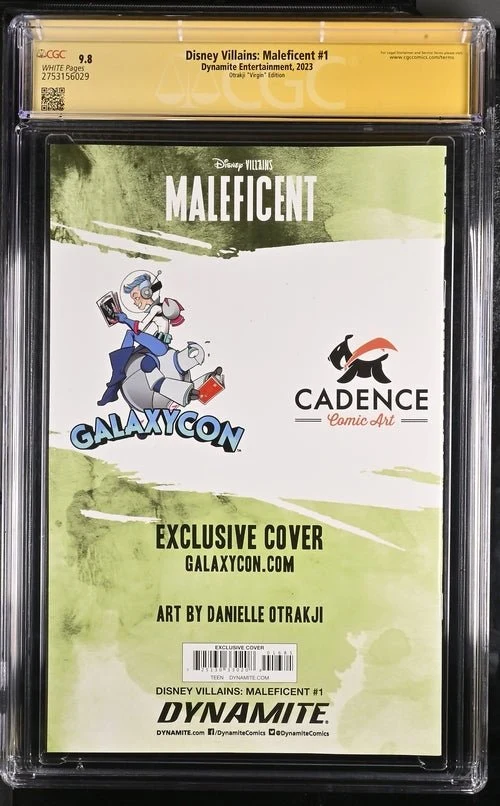 Disney Villains Maleficent #1 GalaxyCon Exclusive Otrakji Variant CGC Signature Series 9.8 Signed Danielle Otrakji - Image 9