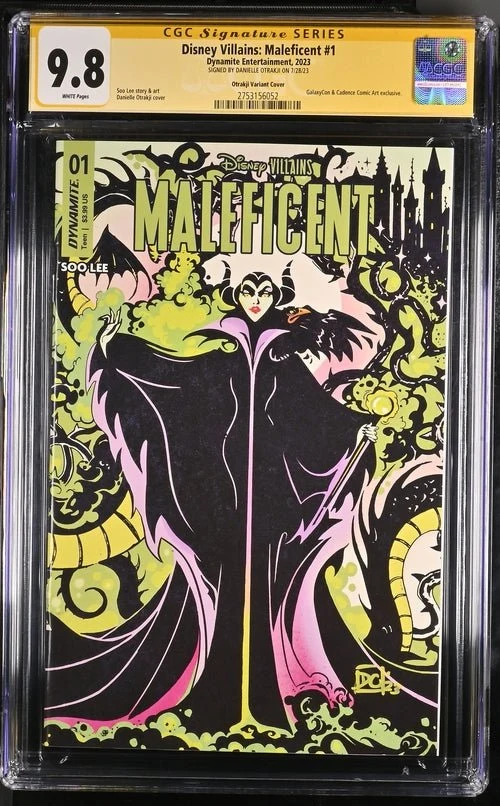 Disney Villains Maleficent #1 GalaxyCon Exclusive Otrakji Variant CGC Signature Series 9.8 Signed Danielle Otrakji - Image 6