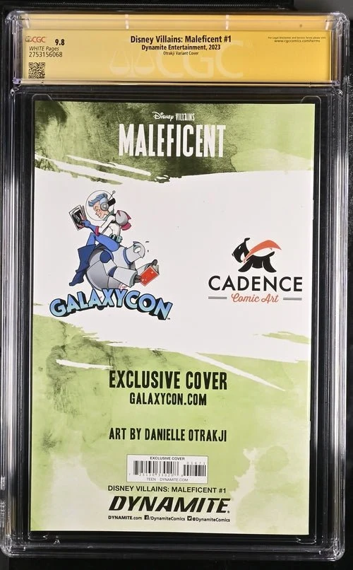 Disney Villains Maleficent #1 GalaxyCon Exclusive Otrakji Variant CGC Signature Series 9.8 Signed Danielle Otrakji - Image 9