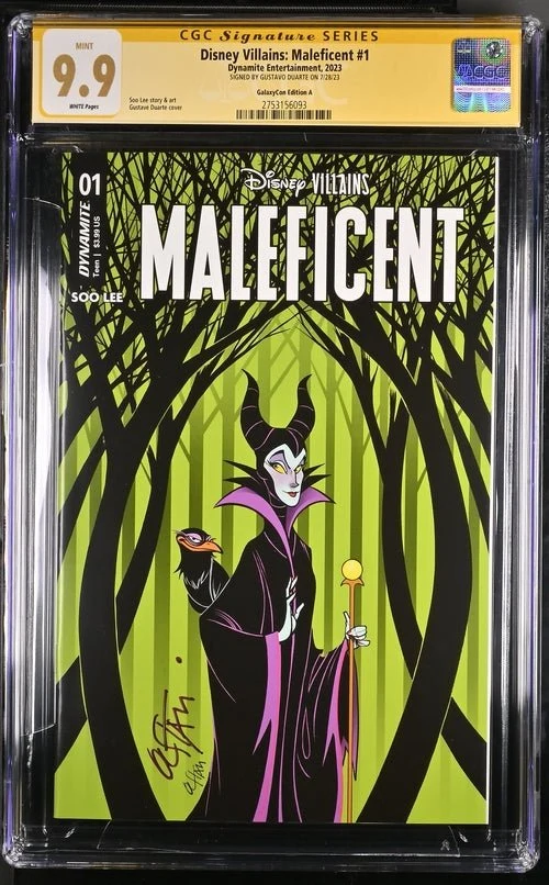 Disney Villains Maleficent #1 GalaxyCon Edition A CGC SS 9.9 Mint Signed by Guatavo Duarte - Image 2