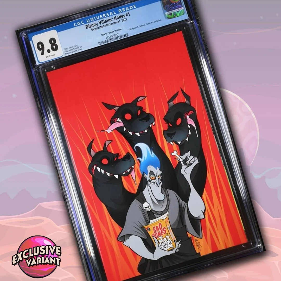 Disney Villians Hades #1 GalaxyCon Exclusive Duarte Virgin Variant CGC Universal Grade 9.8