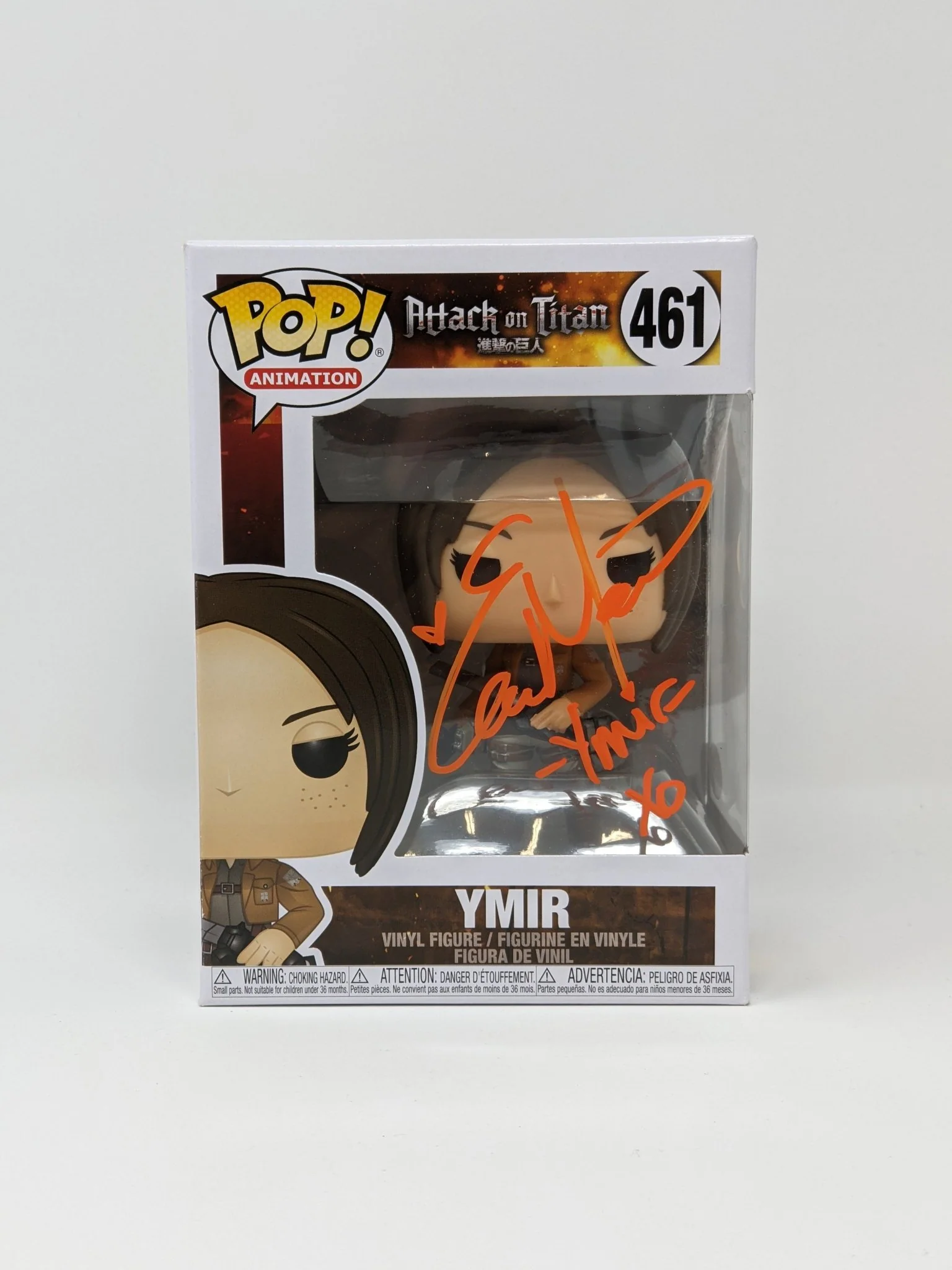 Elizabeth Maxwell Attack on Titan Ymir #461 Signed Funko Pop JSA Certified Autograph - Image 2