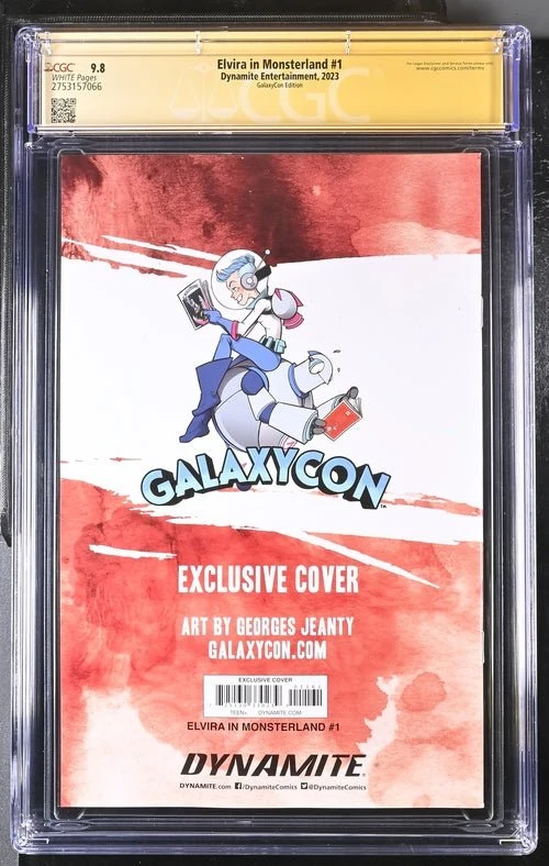 Elvira In Monsterland #1 Dynamite Entertainment GalaxyCon Edition CGC Signature Series 9.8 Signed Georges Jeanty - Image 21