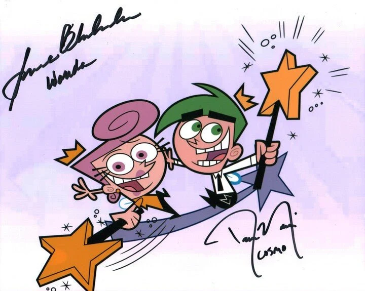 Fairly OddParents 8x10 Photo Cast x2 Signed Blakeslee, Norris JSA Certified Autograph