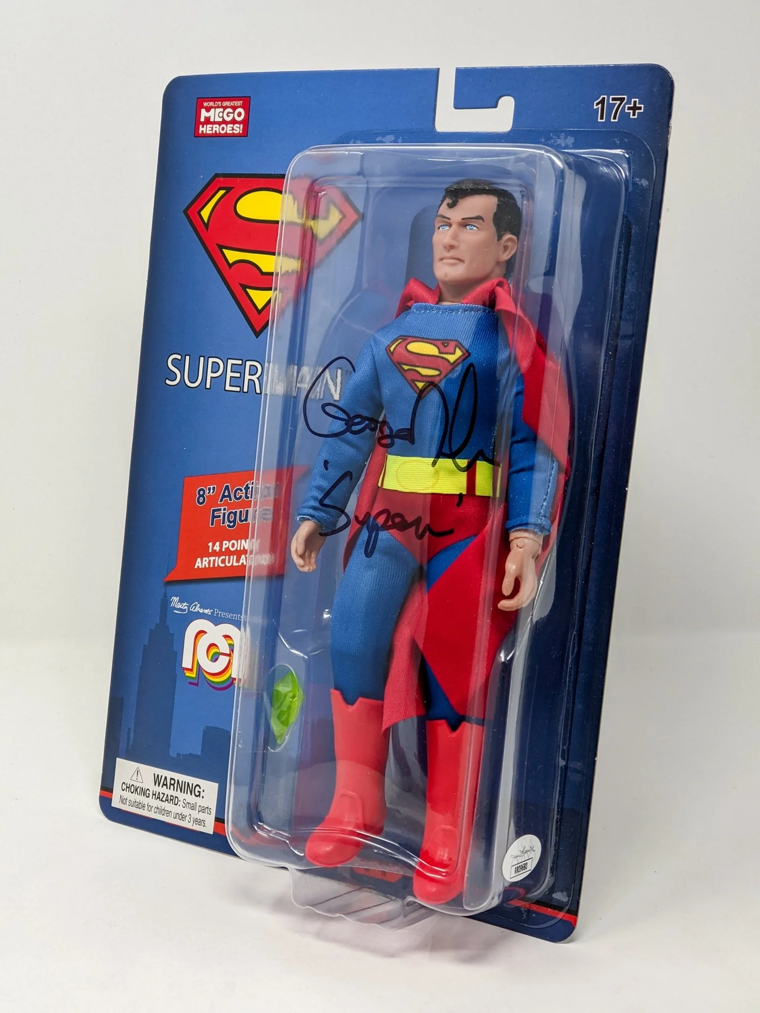 George Newbern DC Superman Signed Mego Action Figure JSA Certified Autograph