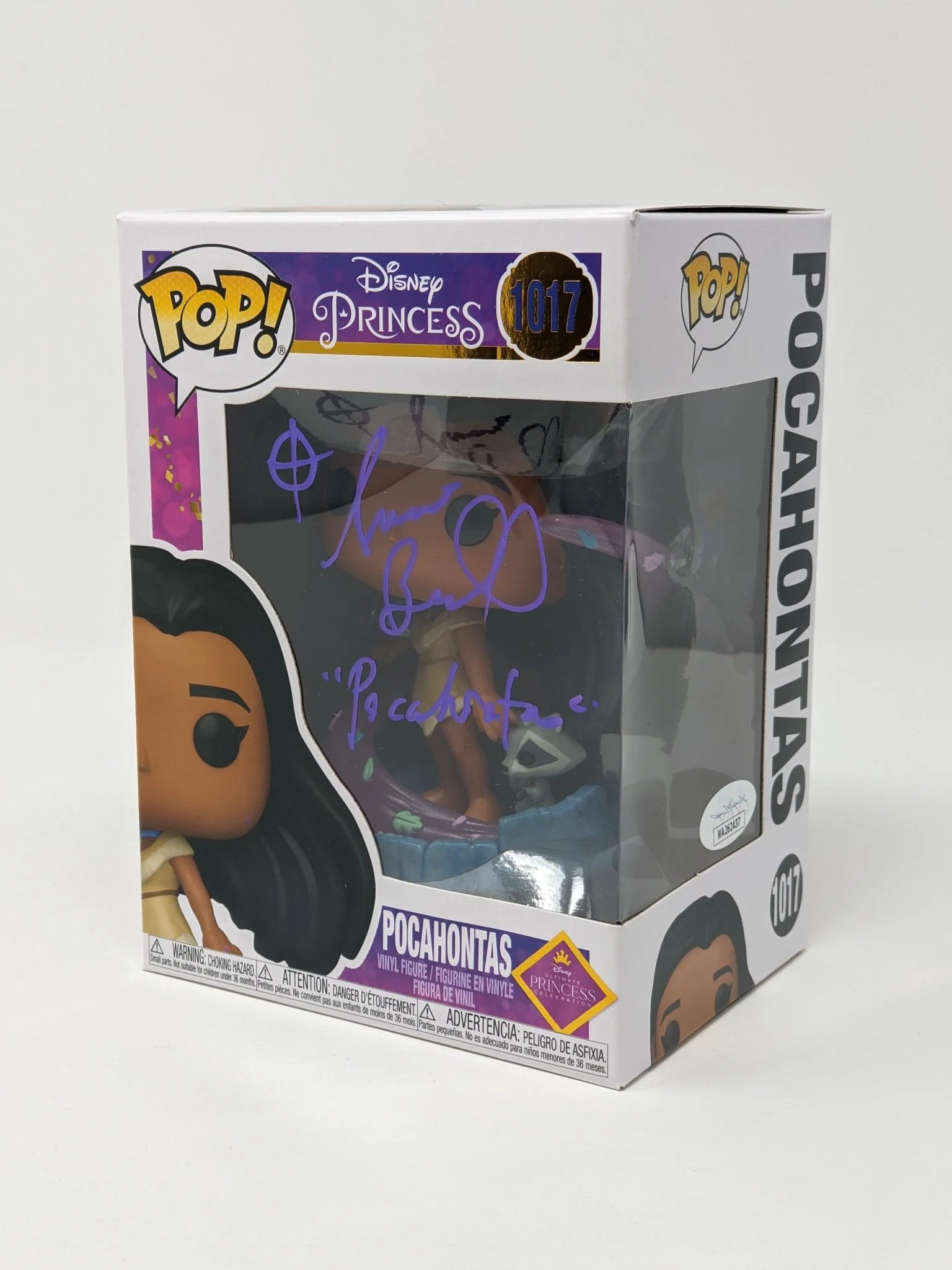 Irene Bedard Disney Pocahontas #1017 Signed Funko Pop JSA Certified Autograph