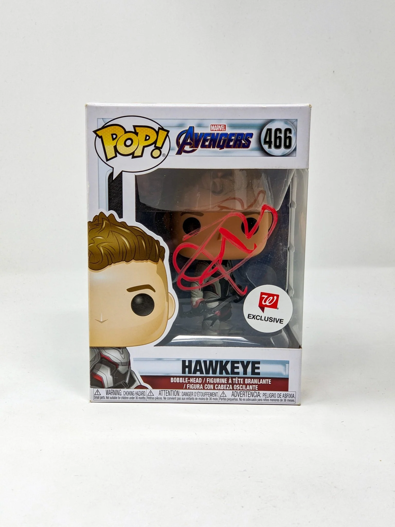 Jeremy Renner The Avengers Hawkeye #466 Signed Funko Pop JSA Certified Autograph - Image 2