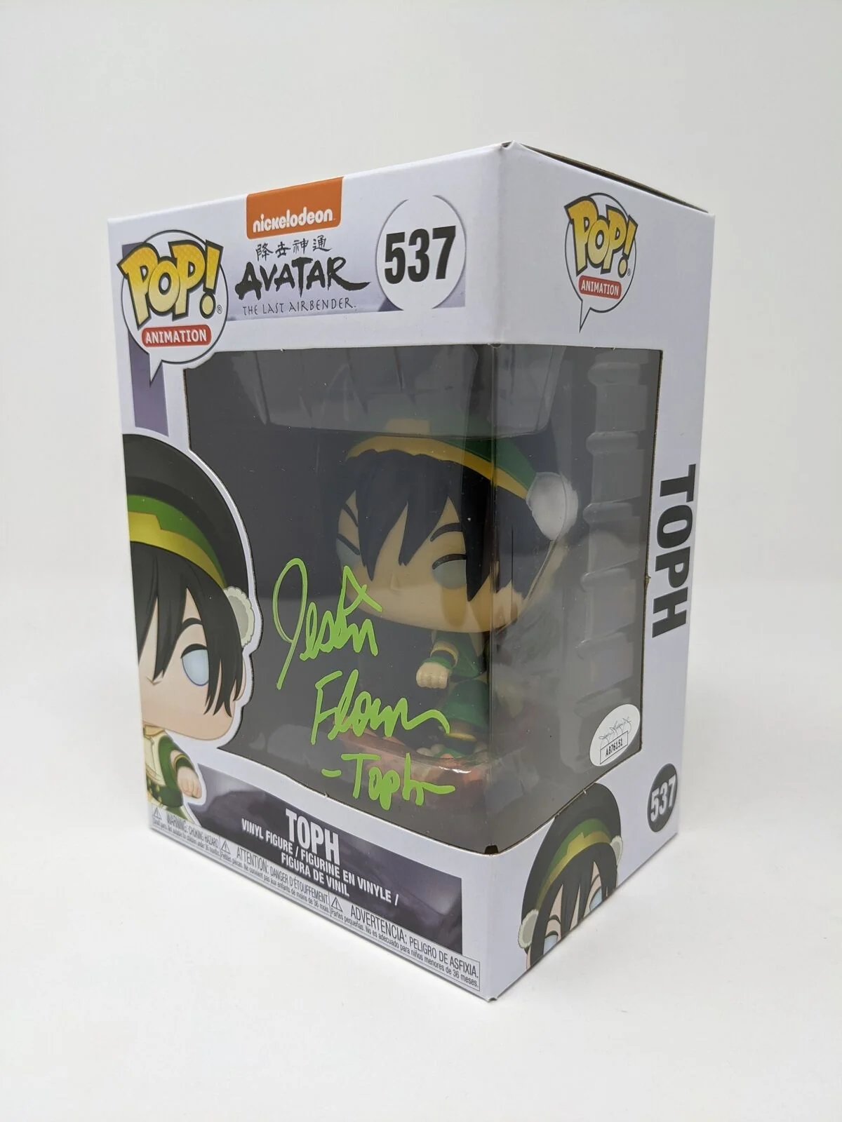 Jessie Flower Avatar Toph #537 Signed Funko Pop JSA Certified Autograph