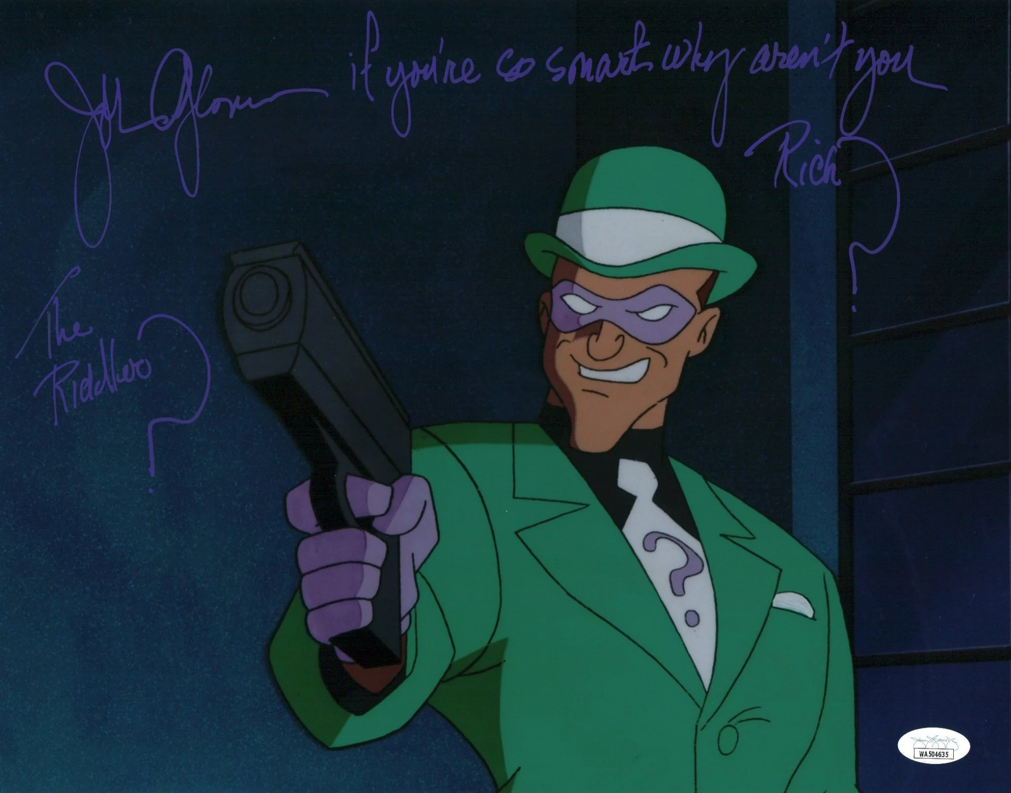 John Glover Batman 11x14 Photo Poster Signed JSA Certified Autograph