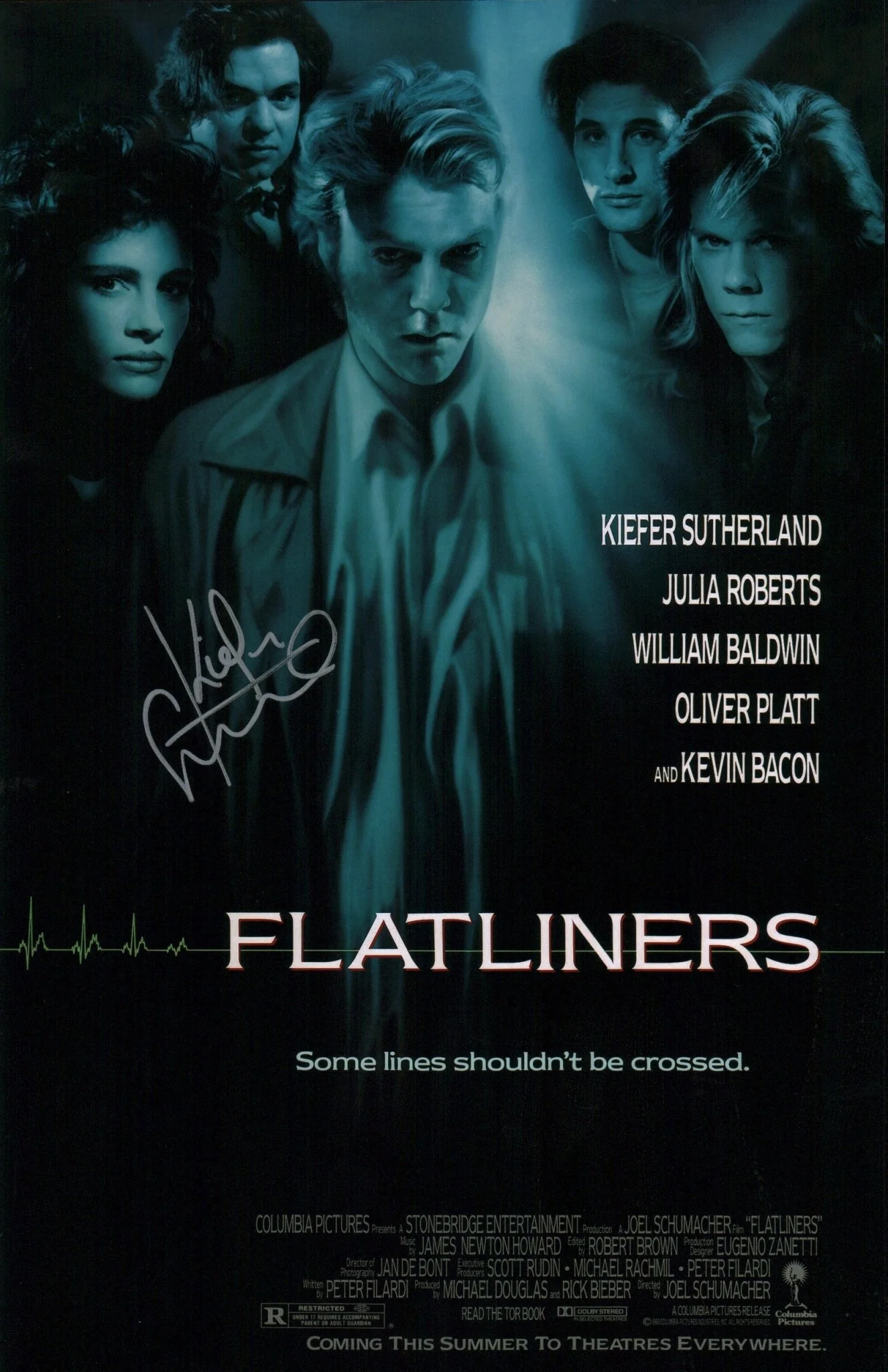 Kiefer Sutherland Flatliners 11x17 Signed Photo JSA Certified Autograph