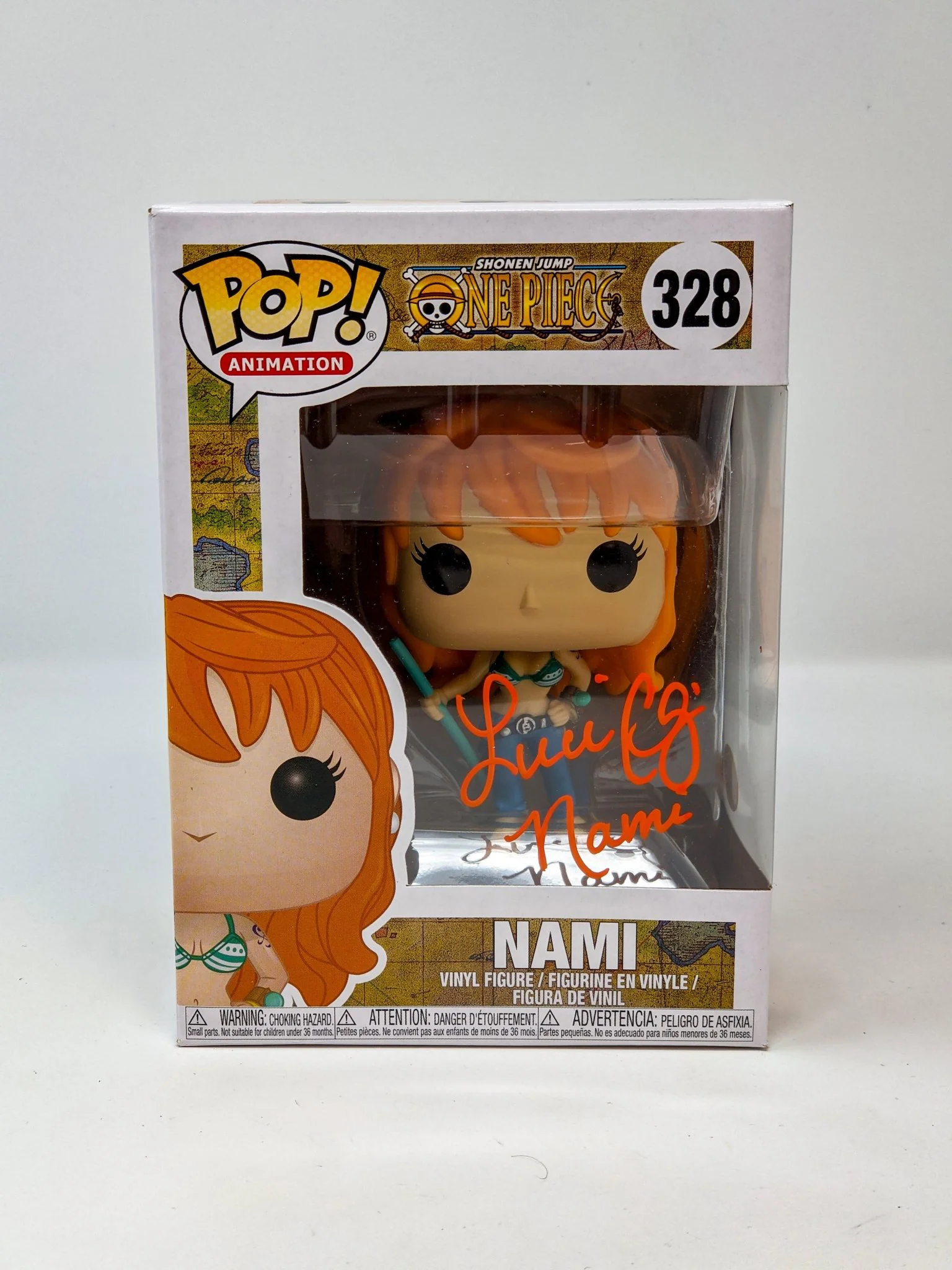 Luci Christian One Piece Nami #328 Signed Funko Pop JSA Certified Autograph - Image 7