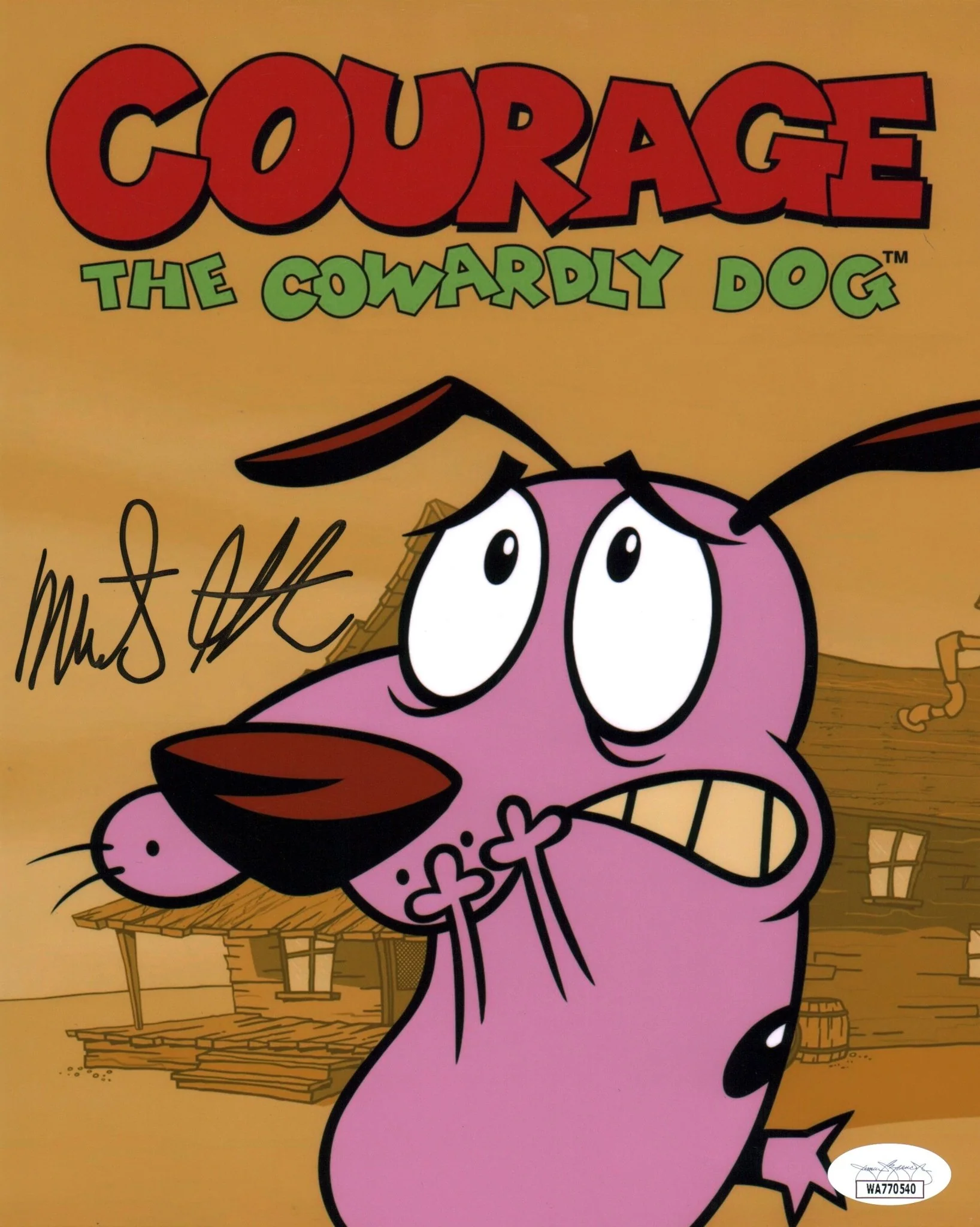 Marty Grabstein Courage the Cowardly Dog 8x10 Signed Photo JSA Certified Autograph
