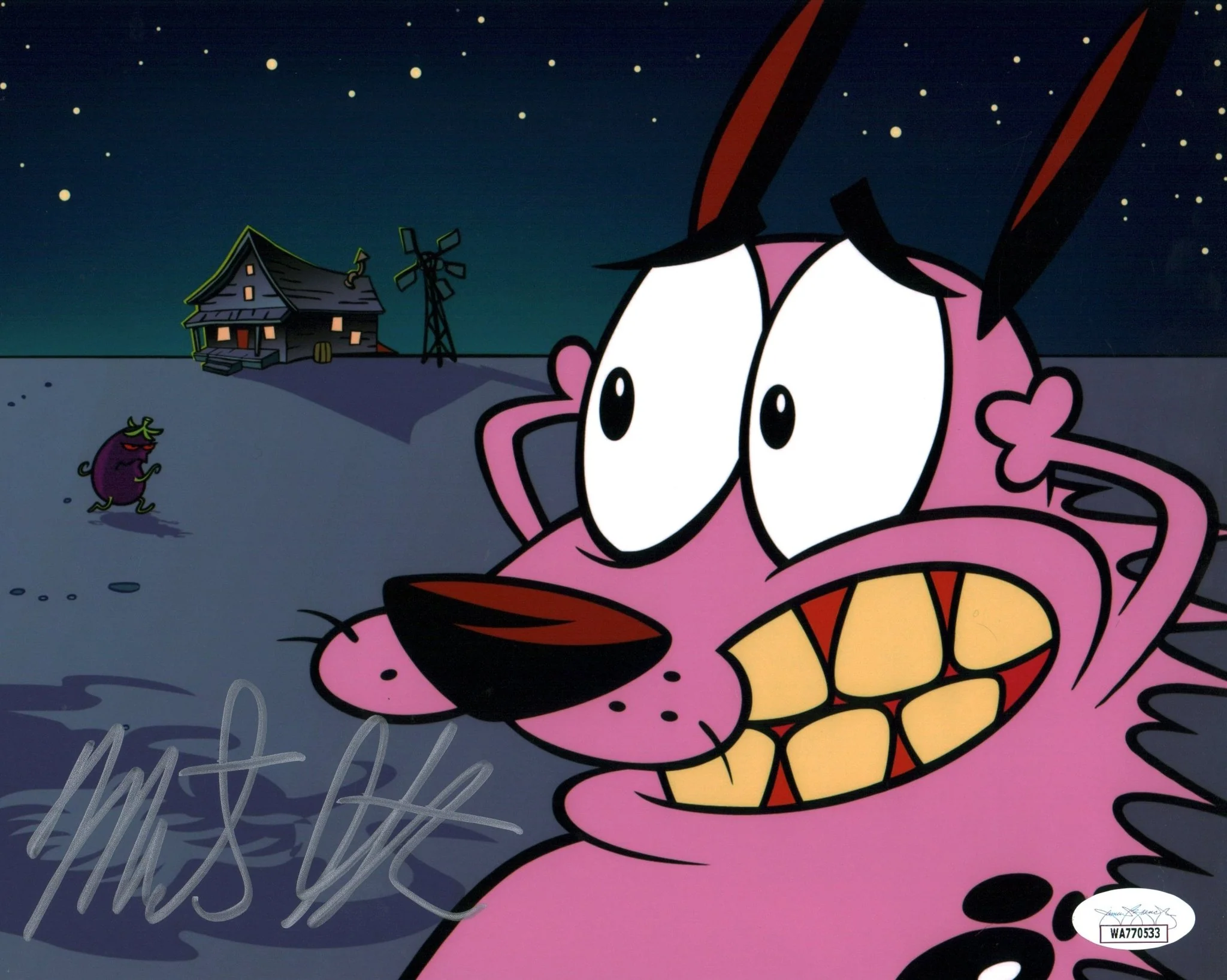 Marty Grabstein Courage the Cowardly Dog 8x10 Signed Photo JSA Certified Autograph