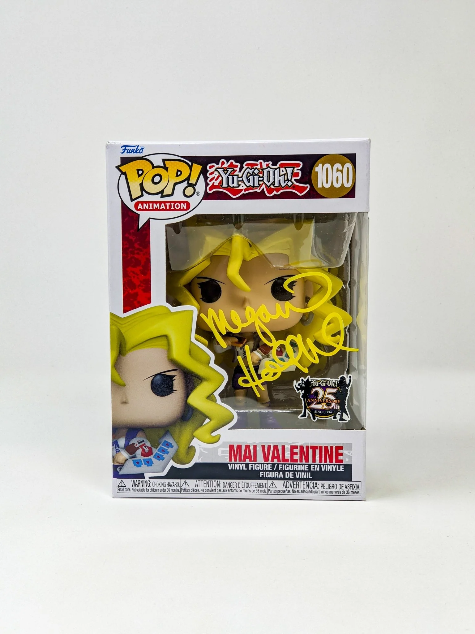 Megan Hollingshead YuGiOh Mai Valentine #1060 Signed Anniversary Funko Pop JSA Certified Autograph - Image 2
