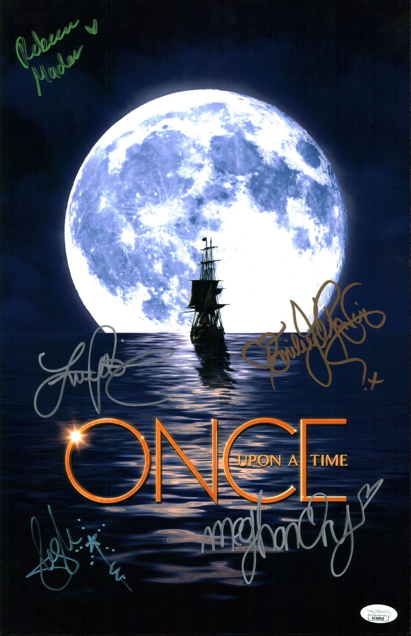 Once Upon A Time 11x17 Signed Photo Poster Mader, Ory, Parrilla, De Raven, Connor, Tracy JSA Certified Autograph - Image 2