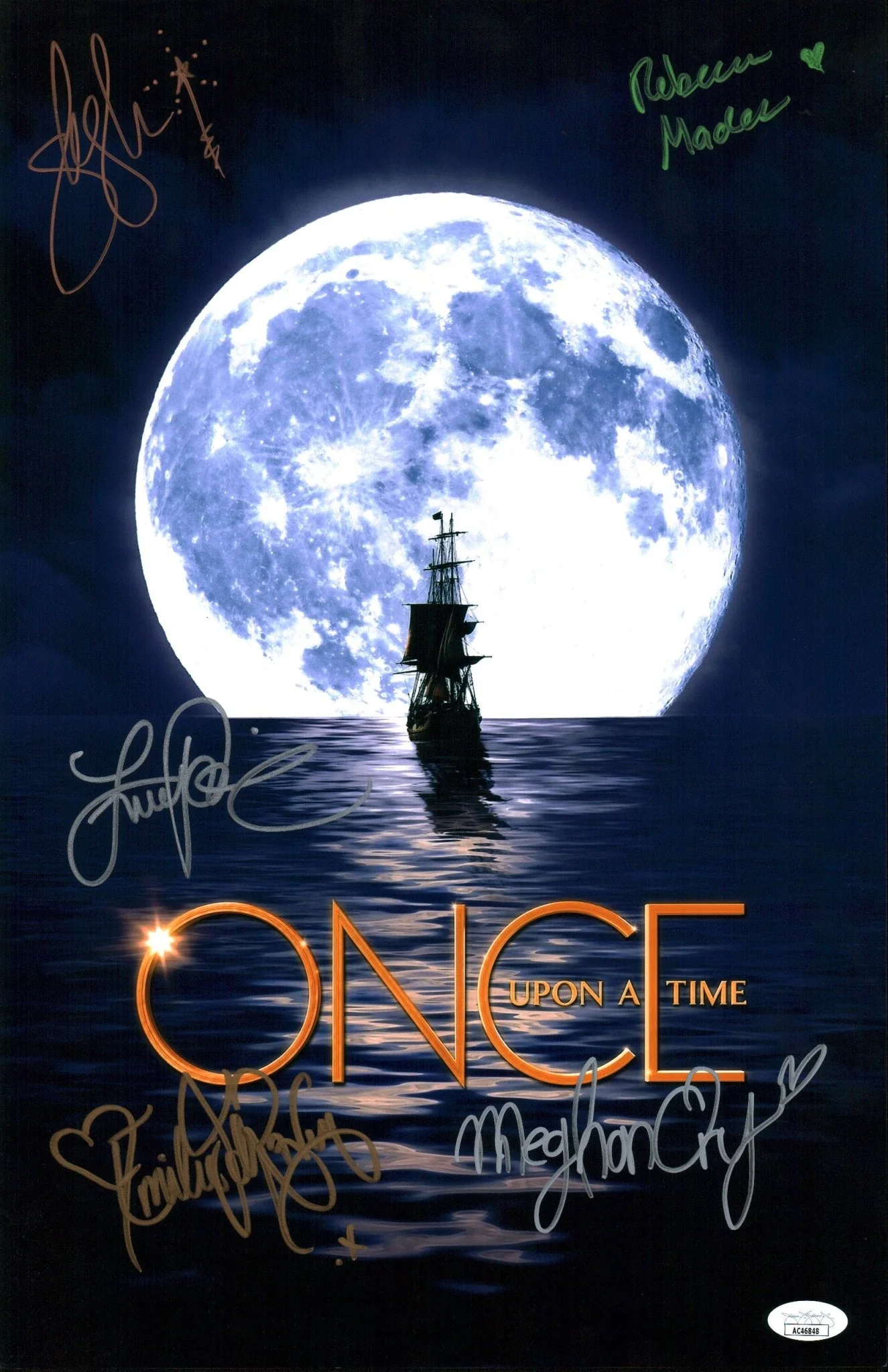 Once Upon A Time 11x17 Signed Photo Poster Mader, Ory, Parrilla, De Raven, Connor, Tracy JSA Certified Autograph - Image 3