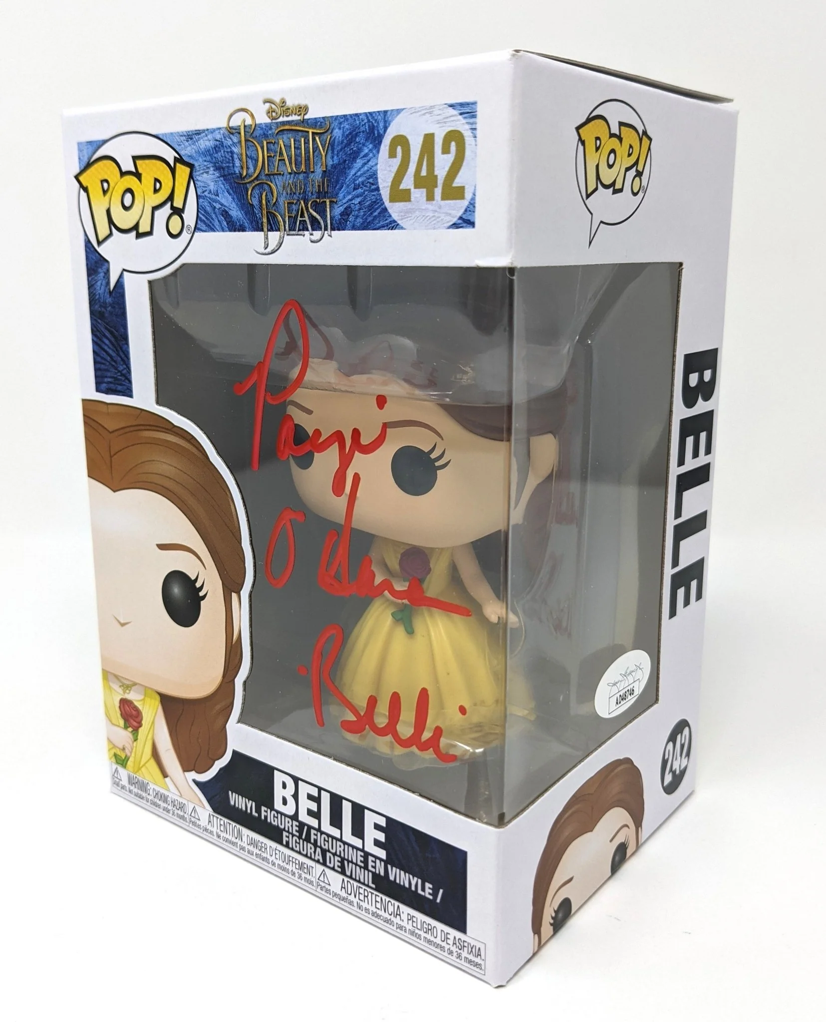 Paige O'Hara Disney Beauty and the Beast Belle #242 Signed Funko Pop JSA Certified Autograph