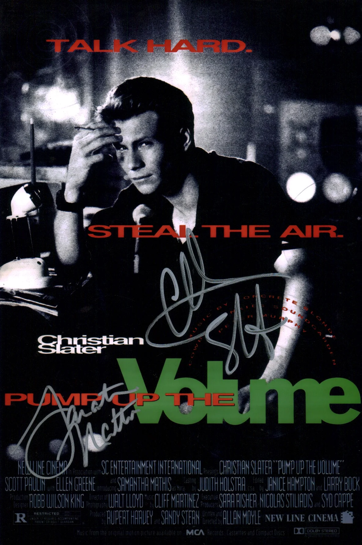 Pump Up The Volume 8x12 Signed Photo Slater Mathis JSA Certified Autograph