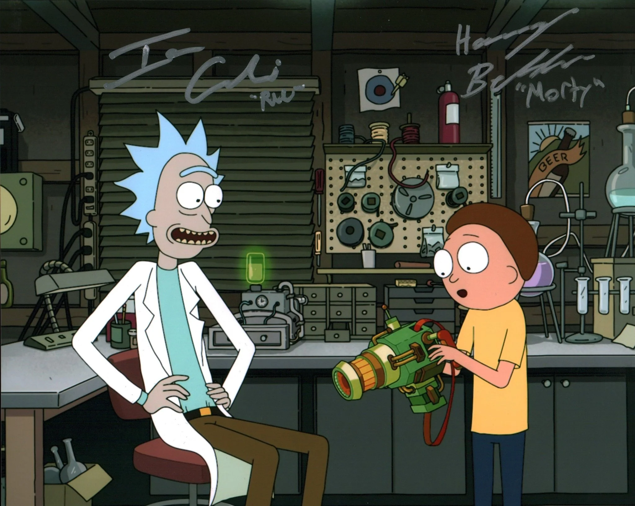 Rick and Morty 8x10 Photo Signed Cardoni, Belden JSA Certified Autograph