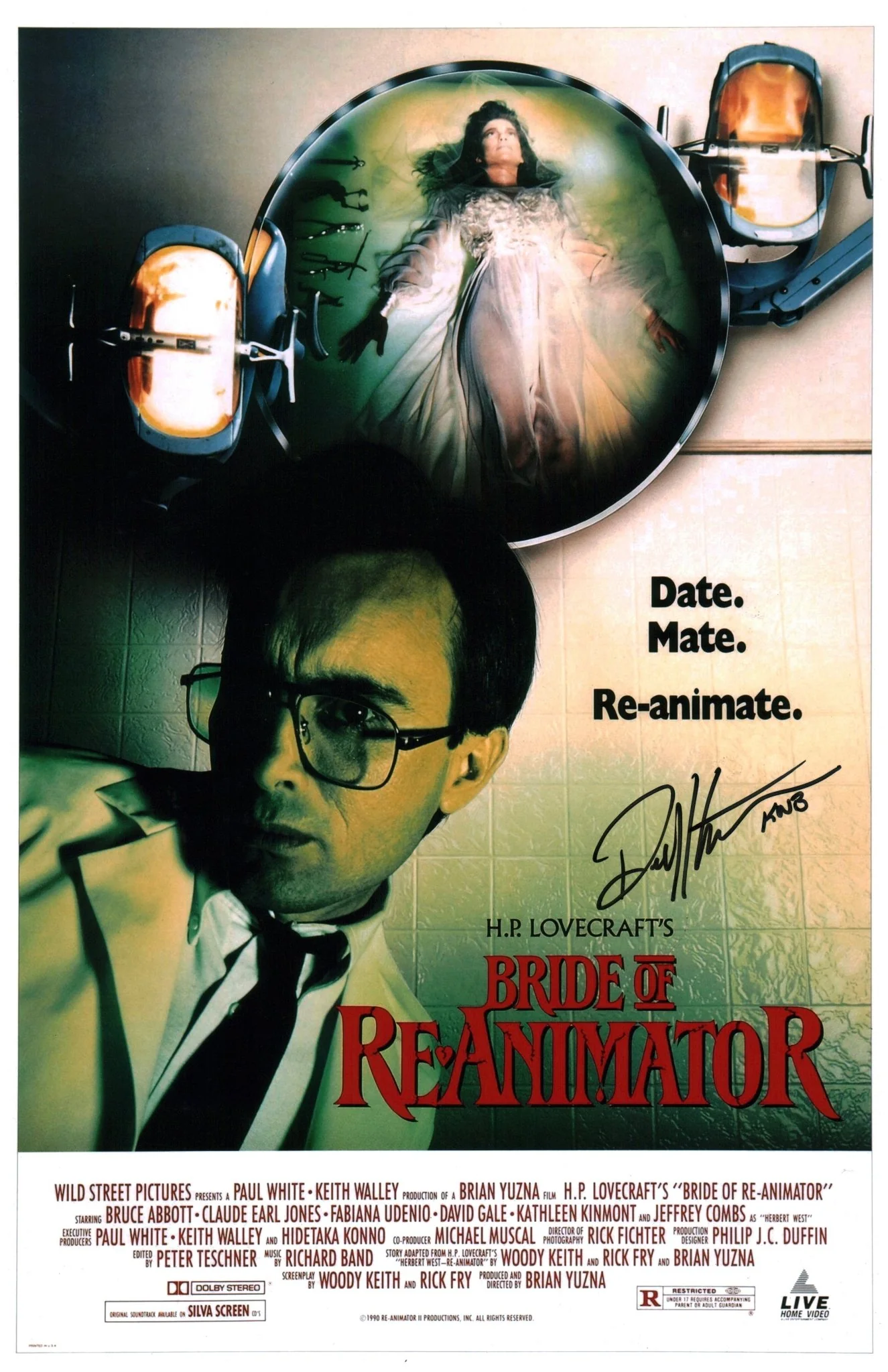 Robert Kurtzman Bride Of Re Animator 11x17 Signed Photo Poster JSA Certified Autograph