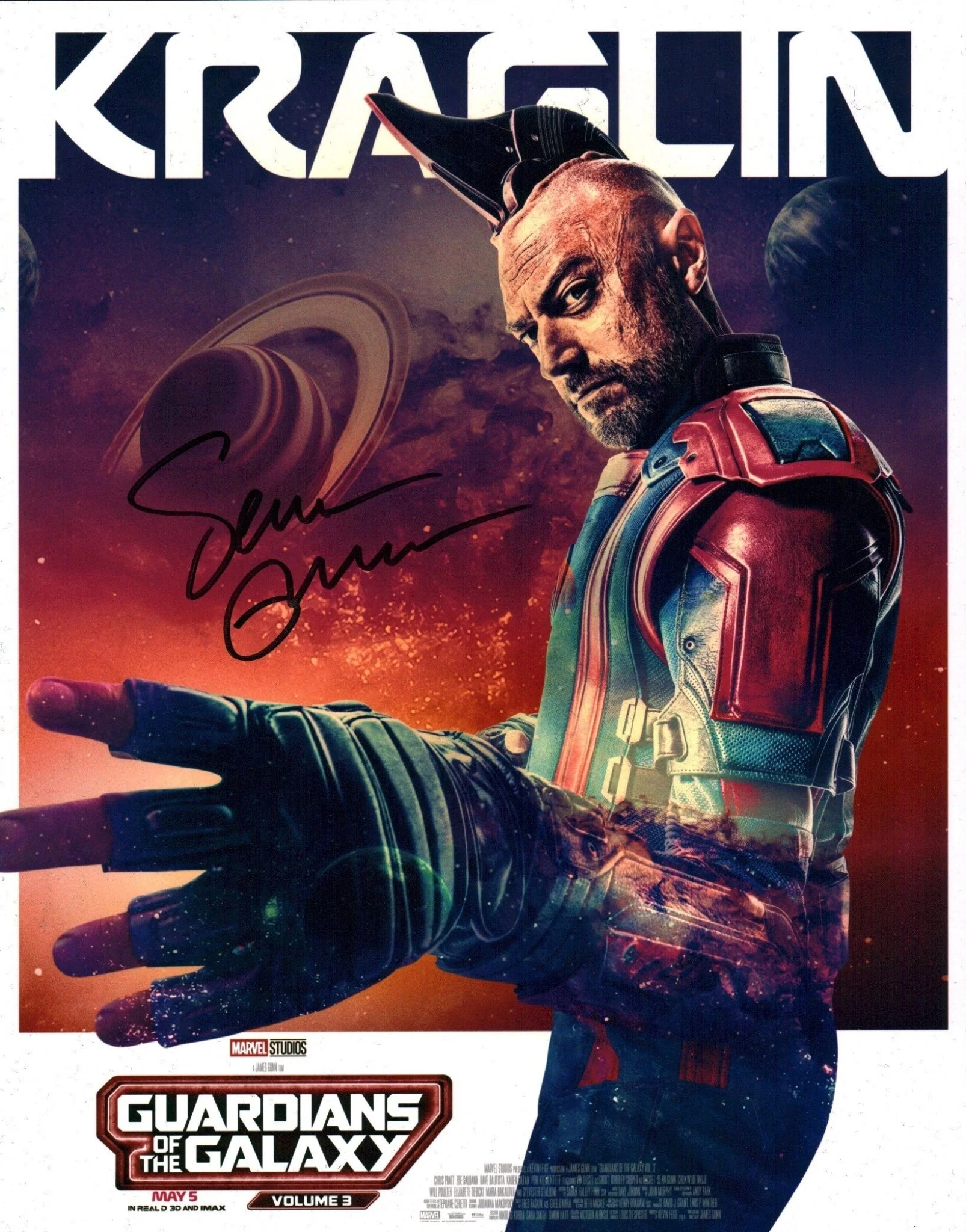 Sean Gunn Guardians of the Galaxy 11X14 Signed Photo Poster JSA Certified Autograph - Image 3