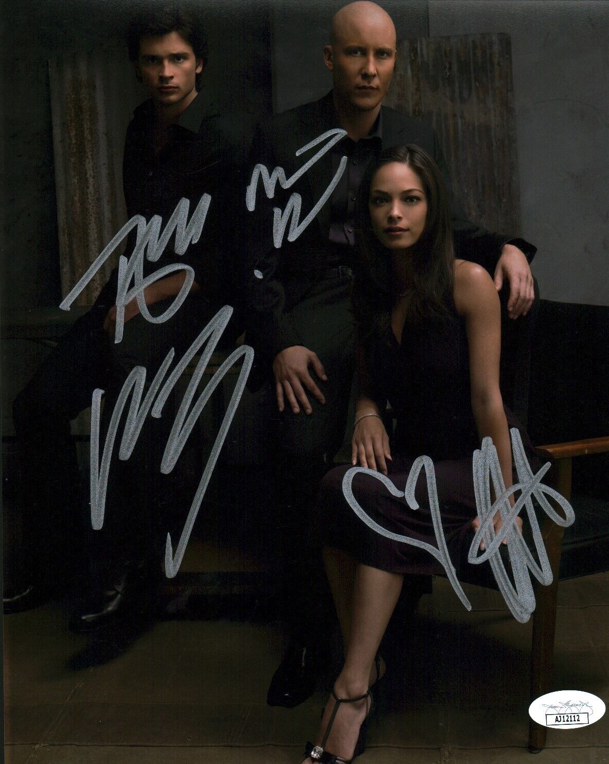 Smallville 8x10 Signed Photo Kreuk Rosenbaum Welling JSA Certified Autograph